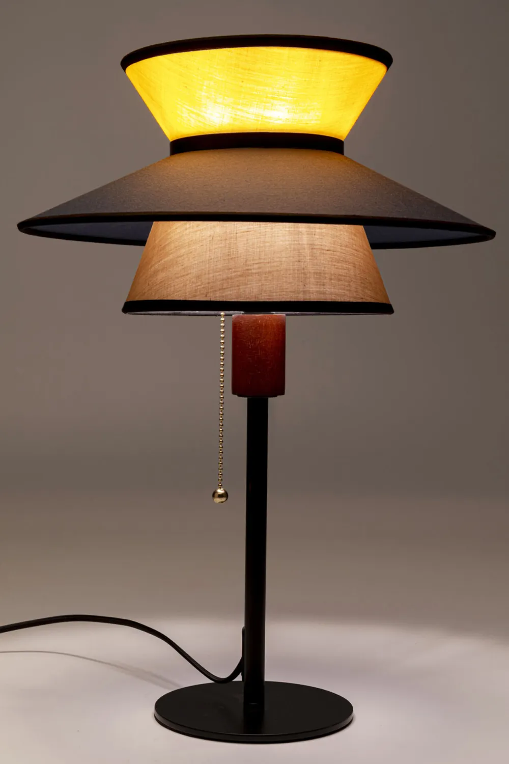 Lampy Stołowe*KARE Design Lampa Stołowa Z Kolorowym Kloszem Podstawa Czarna Ø35x49 Cm