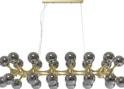 Lampy Wiszące*KARE Design Lampa Wisząca Atomic Balls 140 Cm Złota - Klosze Przydymione