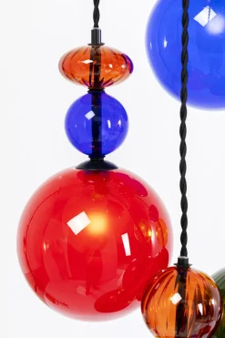 Lampy Wiszące*KARE Design Lampa Wisząca Awangardowa Klosze Szklane Kolorowe Ø44x150 Cm