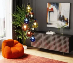 Lampy Wiszące*KARE Design Lampa Wisząca Awangardowa Klosze Szklane Kolorowe Ø44x150 Cm