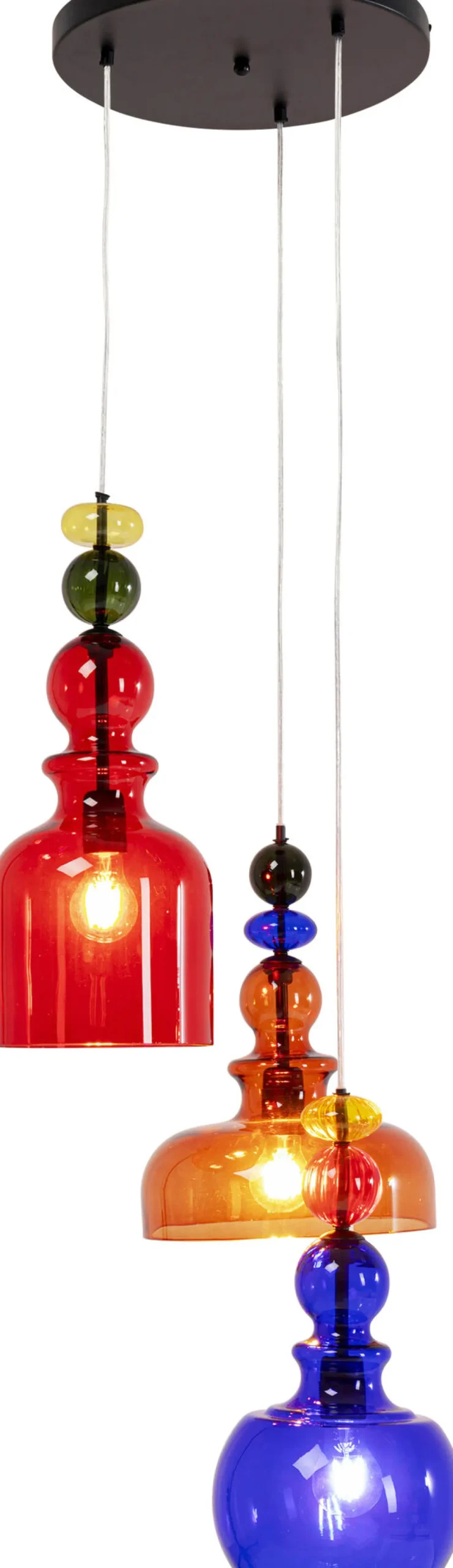 Lampy Wiszące*KARE Design Lampa Wisząca Awangardowa Klosze Szklane Kolorowe Ø48x140 Cm