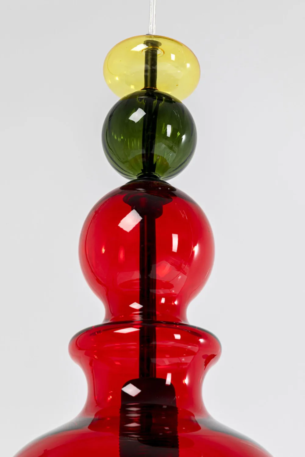 Lampy Wiszące*KARE Design Lampa Wisząca Awangardowa Klosze Szklane Kolorowe Ø48x140 Cm