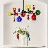 Lampy Wiszące*KARE Design Lampa Wisząca Awangardowa Klosze Szklane Kolorowe 105x56 Cm