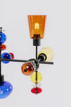 Lampy Wiszące*KARE Design Lampa Wisząca Awangardowa Klosze Szklane Kolorowe 105x56 Cm