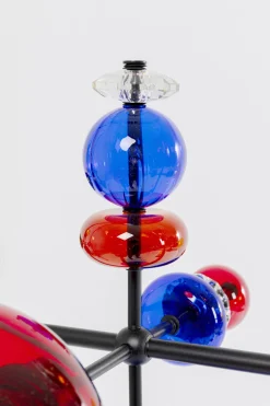 Lampy Wiszące*KARE Design Lampa Wisząca Awangardowa Klosze Szklane Kolorowe 105x56 Cm