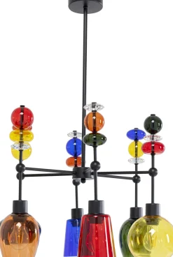 Lampy Wiszące*KARE Design Lampa Wisząca Awangardowa Klosze Szklane Kolorowe 61x88 Cm