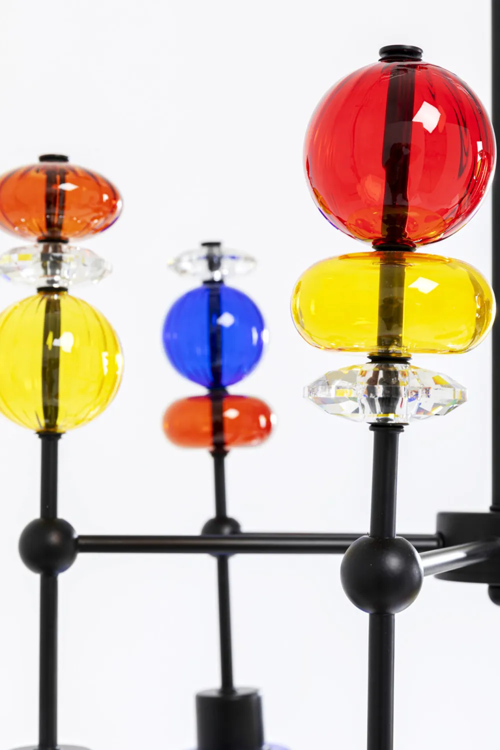 Lampy Wiszące*KARE Design Lampa Wisząca Awangardowa Klosze Szklane Kolorowe 61x88 Cm