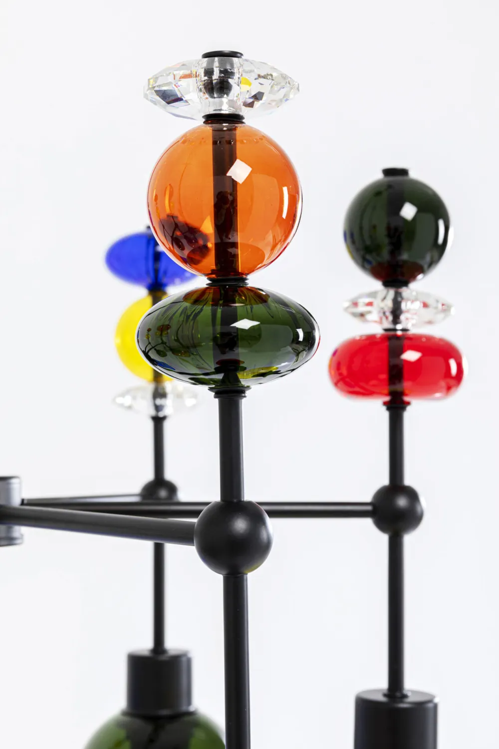 Lampy Wiszące*KARE Design Lampa Wisząca Awangardowa Klosze Szklane Kolorowe 61x88 Cm