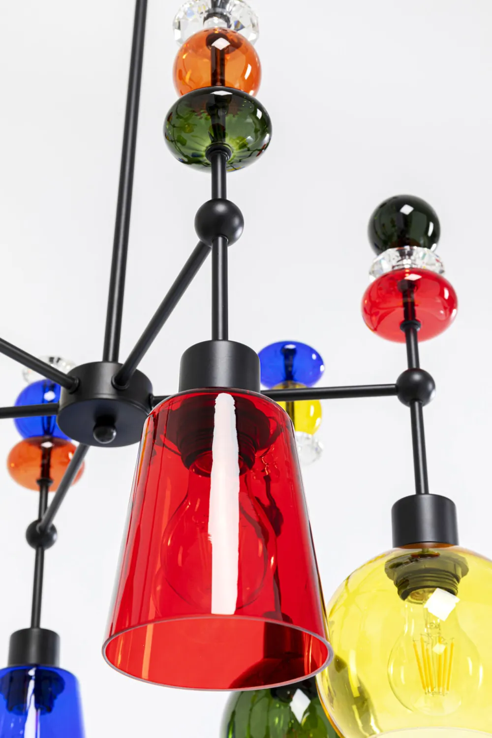 Lampy Wiszące*KARE Design Lampa Wisząca Awangardowa Klosze Szklane Kolorowe 61x88 Cm