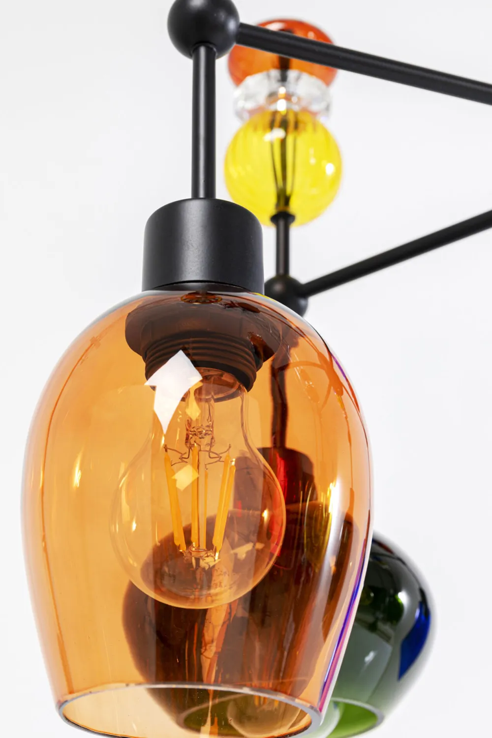 Lampy Wiszące*KARE Design Lampa Wisząca Awangardowa Klosze Szklane Kolorowe 61x88 Cm
