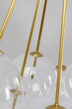 Lampy Wiszące*KARE Design Lampa Wisząca Ballooning 66x95 Cm Złota - Klosze Transparentne