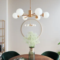 Lampy Wiszące*KARE Design Lampa Wisząca Bolla Ø70 Cm Złota - Klosze Szklane