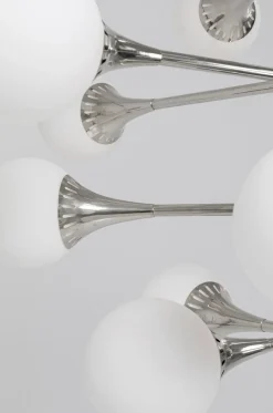 Lampy Wiszące*KARE Design Lampa Wisząca Bulb Fiction 20L Ø102 Cm Srebrna