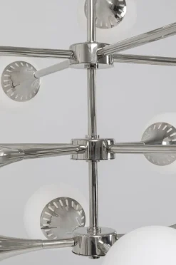 Lampy Wiszące*KARE Design Lampa Wisząca Bulb Fiction 20L Ø102 Cm Srebrna
