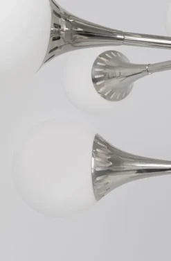 Lampy Wiszące*KARE Design Lampa Wisząca Bulb Fiction 20L Ø102 Cm Srebrna