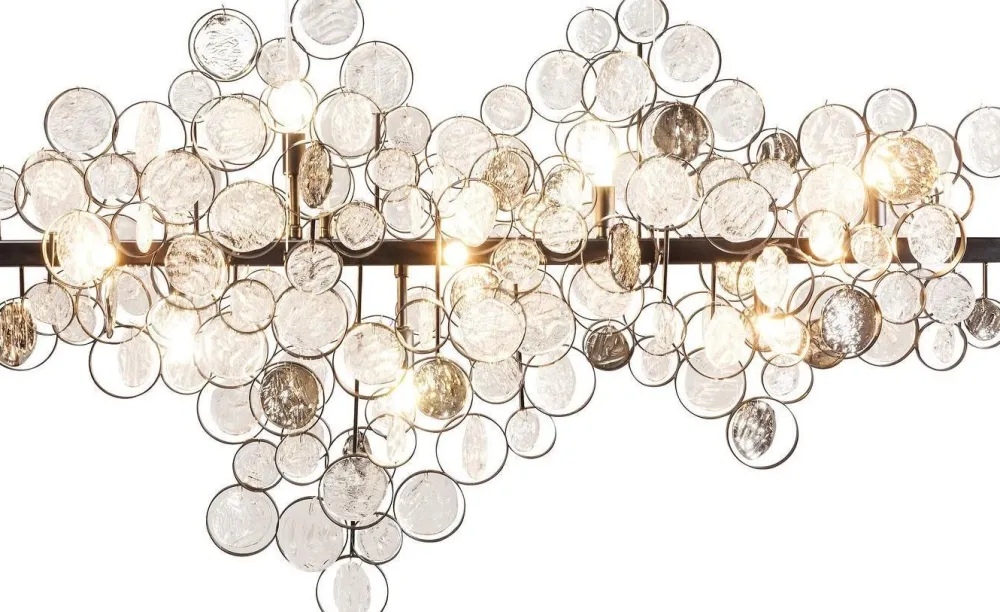Lampy Wiszące*KARE Design Lampa Wisząca Clouds Clear 102x61 Cm Szara