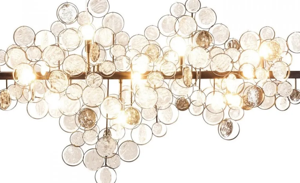 Lampy Wiszące*KARE Design Lampa Wisząca Clouds Clear 102x61 Cm Szara