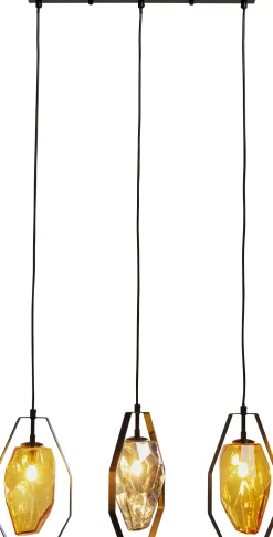 Lampy Wiszące*KARE Design Lampa Wisząca Czarna Klosze Szklane 3xG9 67 Cm