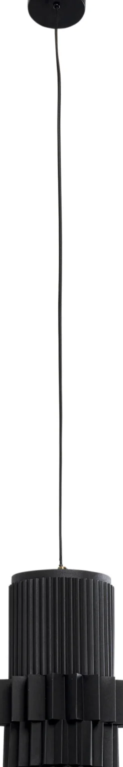 Lampy Wiszące*KARE Design Lampa Wisząca Czarna Stalowa Tuba Ø19x33 Cm