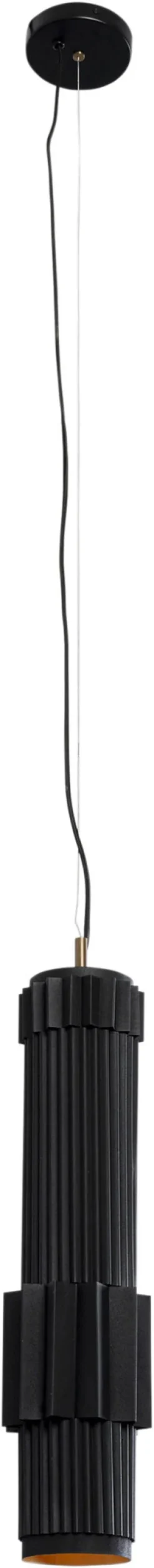 Lampy Wiszące*KARE Design Lampa Wisząca Czarna Stalowa Tuba Ø14x60 Cm