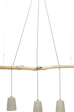 Lampy Wiszące*KARE Design Lampa Wisząca Dining 120x120 Cm Szaro-drewniana
