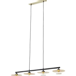 Lampy Wiszące*KARE Design Lampa Wisząca Disc Dining Quattro 112x150 Cm Złota