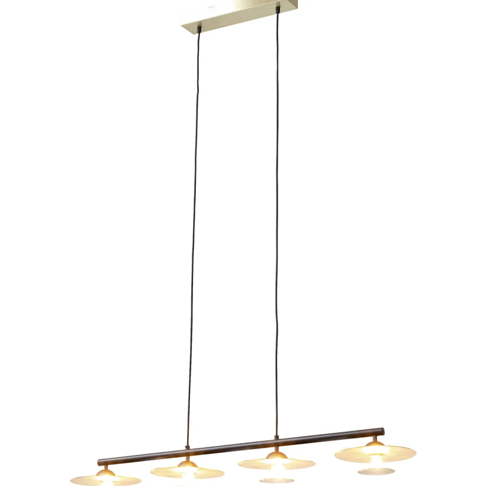 Lampy Wiszące*KARE Design Lampa Wisząca Disc Dining Quattro 112x150 Cm Złota