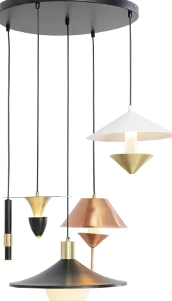 Lampy Wiszące*KARE Design Lampa Wisząca Do Salonu Stalowa 5xG9 Ø50 Cm