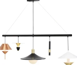 Lampy Wiszące*KARE Design Lampa Wisząca Do Salonu Stalowa 5xG9 155 Cm