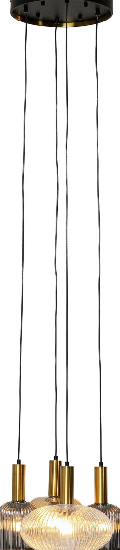 Lampy Wiszące*KARE Design Lampa Wisząca Klosze Szklane Oprawki Złote Ø50 Cm