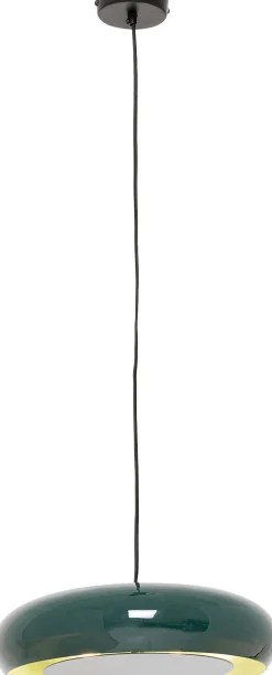 Lampy Wiszące*KARE Design Lampa Wisząca Okrągła Ciemnozielona Stal Emaliowana Ø38 Cm