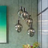 Lampy Wiszące*KARE Design Lampa Wisząca Przydymiona 5L Stal I Szkło Ø50x160 Cm