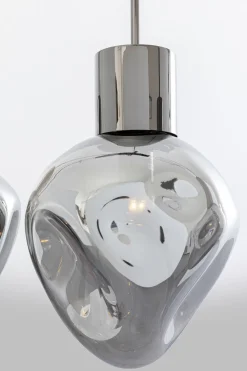 Lampy Wiszące*KARE Design Lampa Wisząca Przydymiona 4L Stal I Szkło 110 Cm