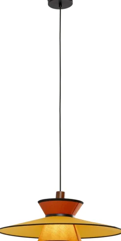Lampy Wiszące*KARE Design Lampa Wisząca Z Kolorowym Kloszem Podsufitka Czarna Ø55 Cm
