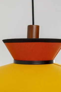 Lampy Wiszące*KARE Design Lampa Wisząca Z Kolorowym Kloszem Podsufitka Czarna Ø55 Cm
