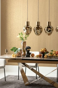Lampy Wiszące*KARE Design Lampa Wisząca Złota 4L Stal I Szkło 110 Cm