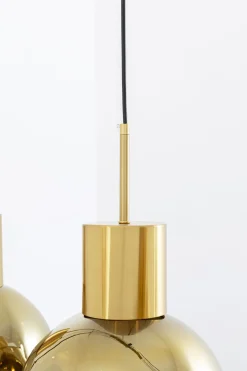 Lampy Wiszące*KARE Design Lampa Wisząca Złota 4L Stal I Szkło 110 Cm