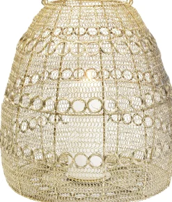 Lampiony I Latarenki*KARE Design Latarenka Hayat Cone Ø33x37 Cm Złota