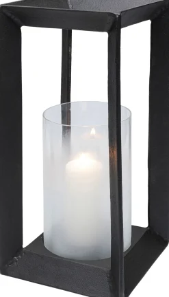 Lampiony I Latarenki*KARE Design Latarenka Mabel 22x46 Cm Aluminium Czarna