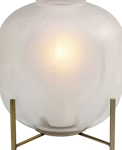 Lampiony I Latarenki*KARE Design Latarenka Vasa Steam Ø36x36 Cm Szkło Satynowe