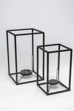 Lampiony I Latarenki*KARE Design Latarenki Czarne Loft Stalowe 2-set