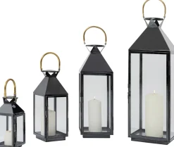 Lampiony I Latarenki*KARE Design Latarenki Giardino (4-set) Czarne