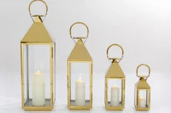 Lampiony I Latarenki*KARE Design Latarenki Giardino (4-set) Złote