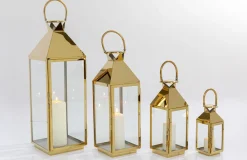 Lampiony I Latarenki*KARE Design Latarenki Giardino (4-set) Złote