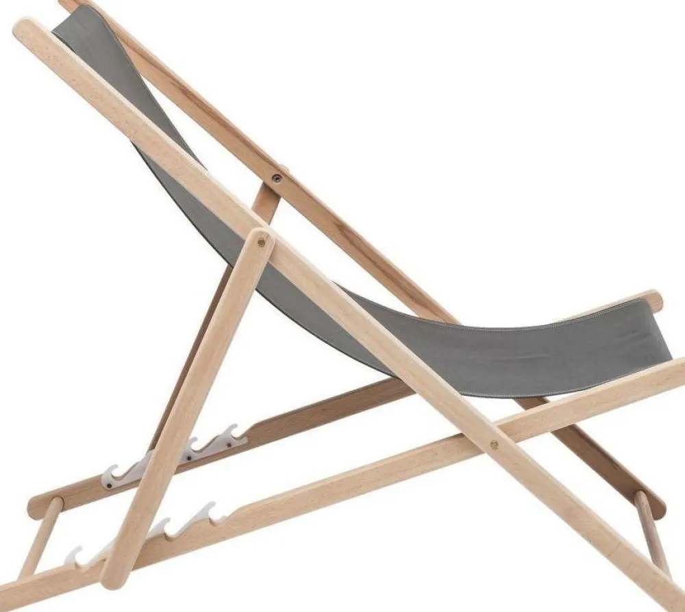 Fotele*KARE Design Leżak Easy Summer 56x96 Cm Szary