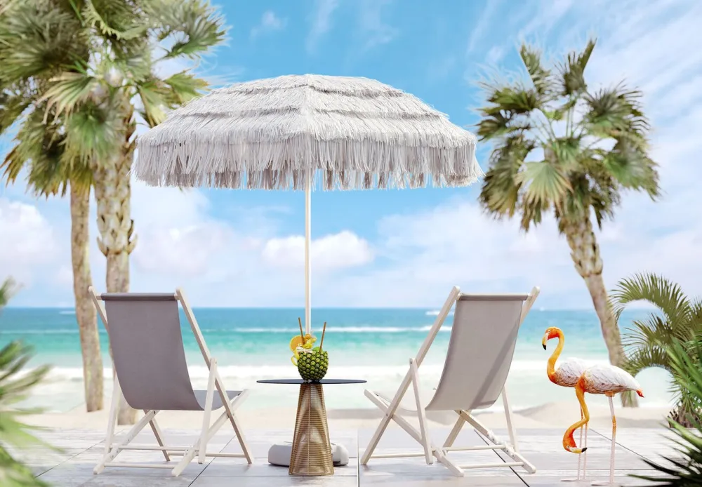 Fotele*KARE Design Leżak Easy Summer 56x96 Cm Szary