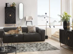 Lustra*KARE Design Lustro Alice 32x175 Cm Rama Czarno-złota