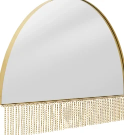Lustra*KARE Design Lustro ścienne Nowoczesne Rama Złota 110x70 Cm Półkole