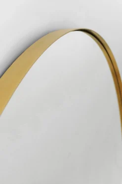 Lustra*KARE Design Lustro ścienne Nowoczesne Rama Złota 110x70 Cm Półkole