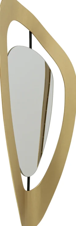 Lustra*KARE Design Lustro ścienne Ze Złotą Ramą Stalową 57x105 Cm